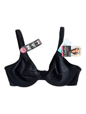 Lilyette By Bali Minimizer Underwire Bra Black 34C New With Tags